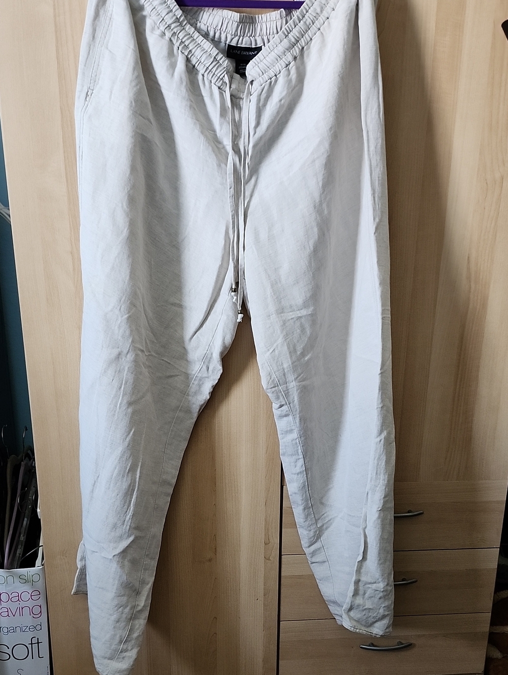 Lane Bryant Light Gray Wide Leg Jumpsuit Pants Tall